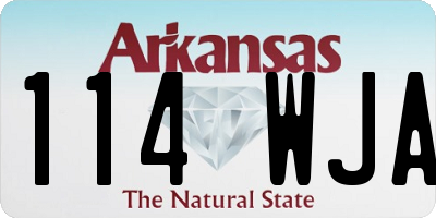 AR license plate 114WJA