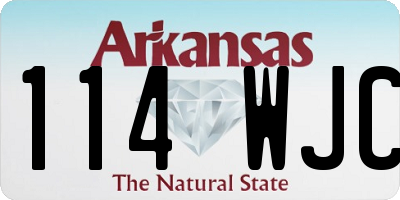 AR license plate 114WJC