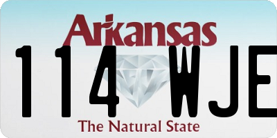 AR license plate 114WJE