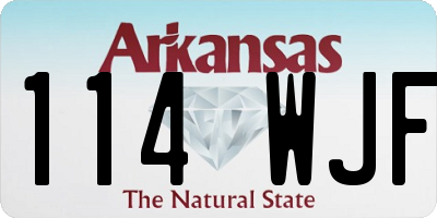 AR license plate 114WJF