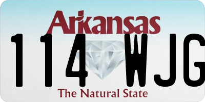 AR license plate 114WJG
