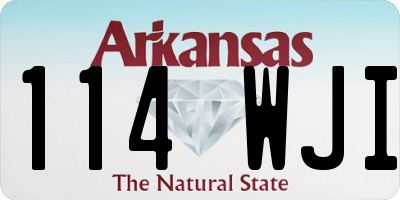 AR license plate 114WJI