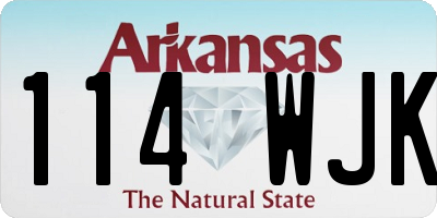 AR license plate 114WJK