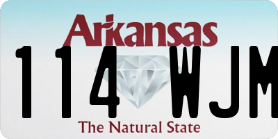 AR license plate 114WJM