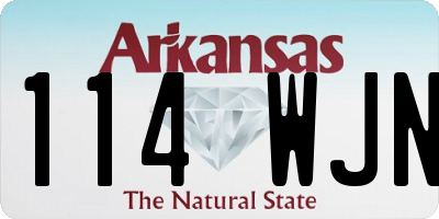 AR license plate 114WJN