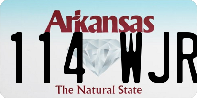 AR license plate 114WJR