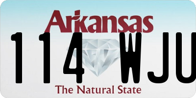 AR license plate 114WJU