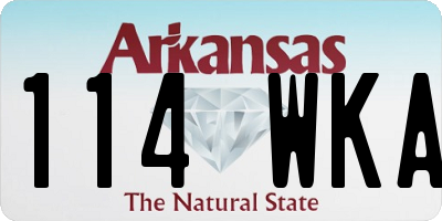 AR license plate 114WKA
