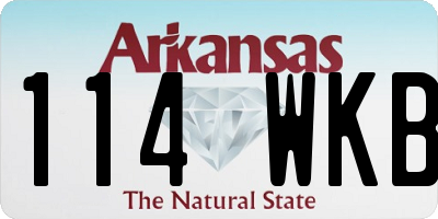 AR license plate 114WKB