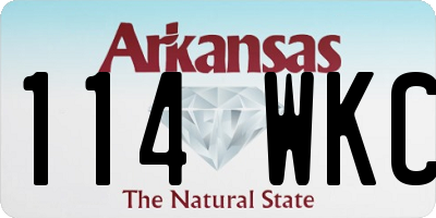 AR license plate 114WKC