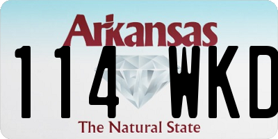 AR license plate 114WKD