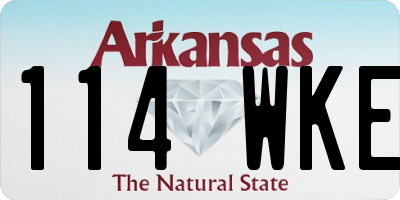 AR license plate 114WKE