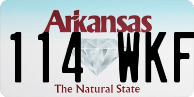 AR license plate 114WKF