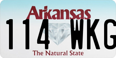 AR license plate 114WKG