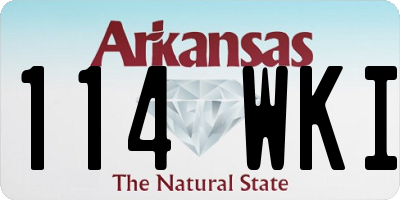 AR license plate 114WKI