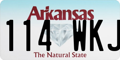 AR license plate 114WKJ