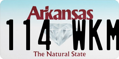 AR license plate 114WKM