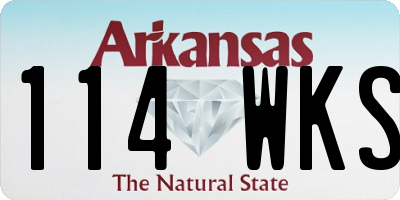 AR license plate 114WKS