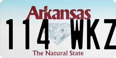 AR license plate 114WKZ