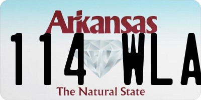 AR license plate 114WLA