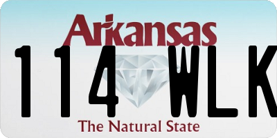 AR license plate 114WLK