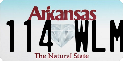 AR license plate 114WLM