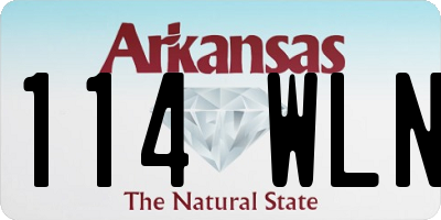AR license plate 114WLN