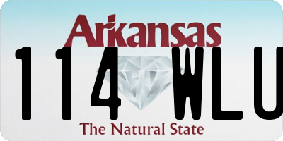 AR license plate 114WLU