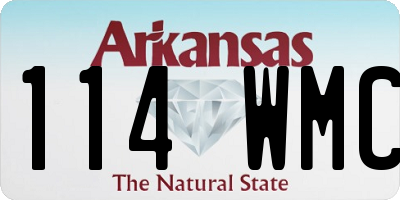 AR license plate 114WMC