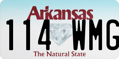 AR license plate 114WMG