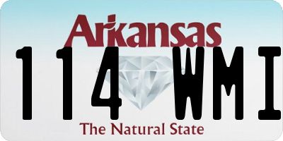 AR license plate 114WMI
