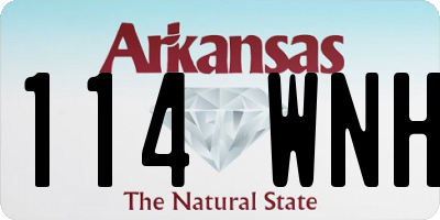 AR license plate 114WNH