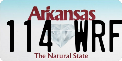 AR license plate 114WRF
