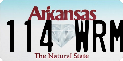 AR license plate 114WRM