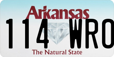 AR license plate 114WRO