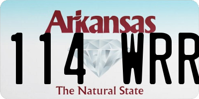 AR license plate 114WRR