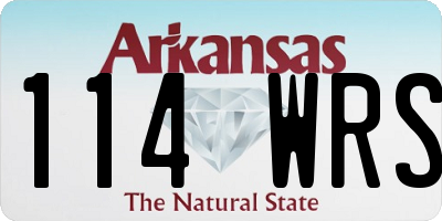 AR license plate 114WRS