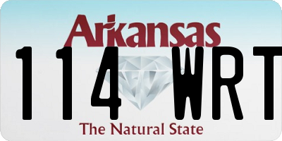 AR license plate 114WRT