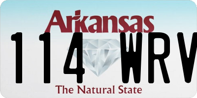 AR license plate 114WRV