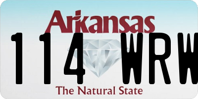 AR license plate 114WRW