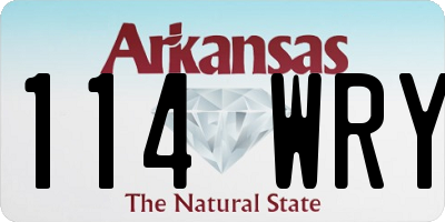 AR license plate 114WRY