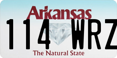 AR license plate 114WRZ