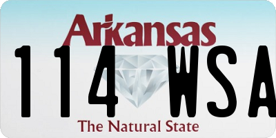 AR license plate 114WSA