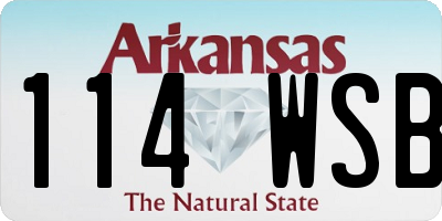AR license plate 114WSB