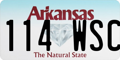 AR license plate 114WSC