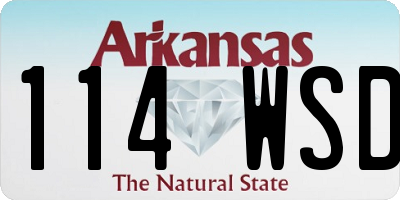 AR license plate 114WSD