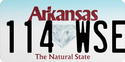 AR license plate 114WSE