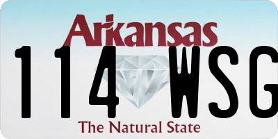 AR license plate 114WSG