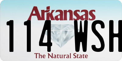 AR license plate 114WSH