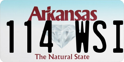 AR license plate 114WSI